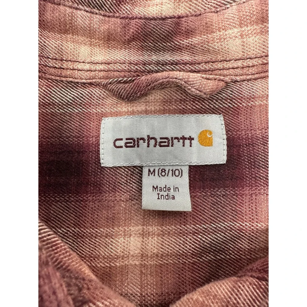Carhartt Women's Pink Rugged Flex Hamilton Flannel Long Sleeve Shirt M (8/10)‎ - Picture 2 of 9